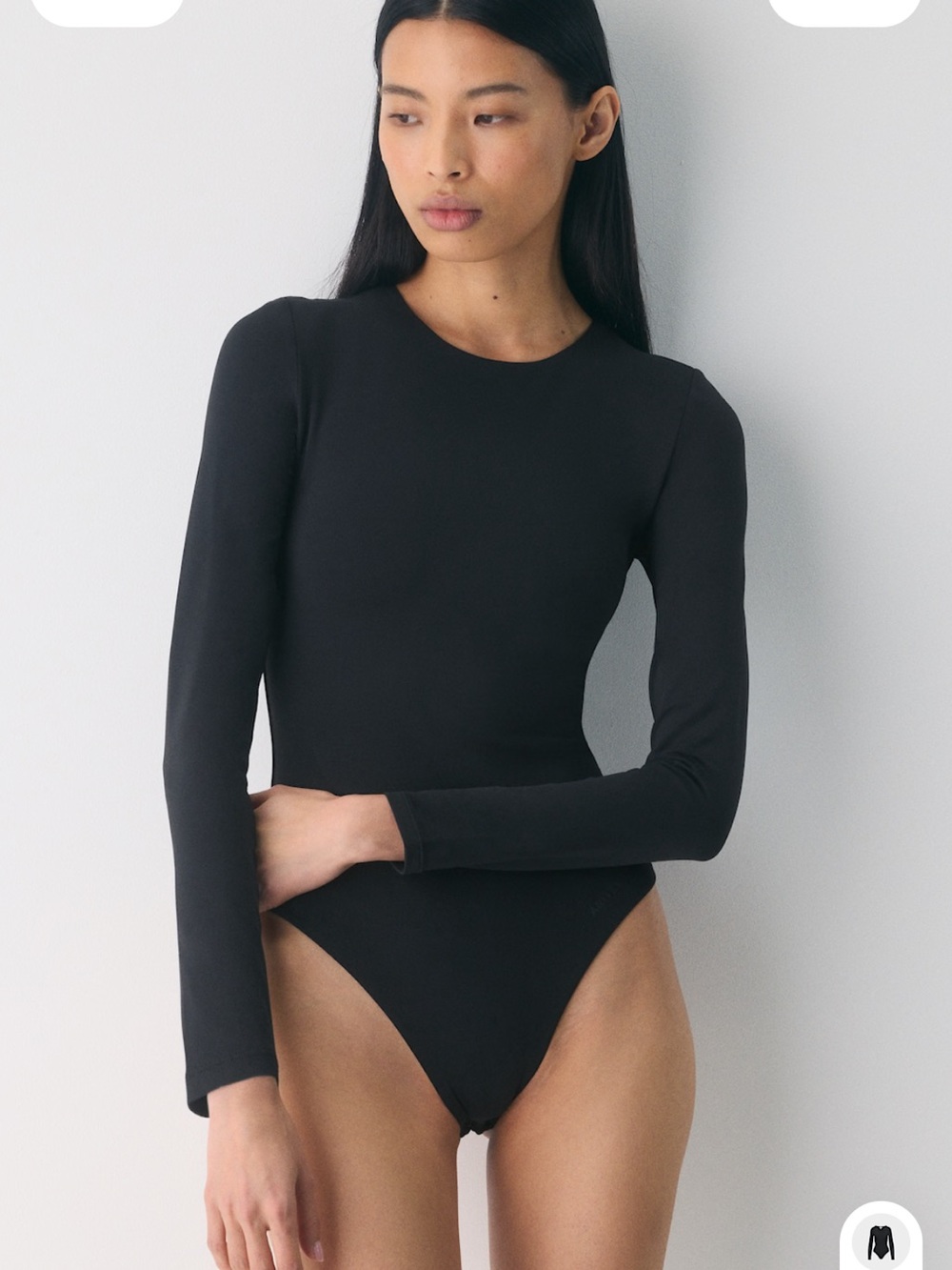 Aritzia Original Contour Bodysuit Crew Small Black